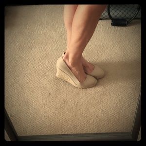 JCrew Tan Canvas Women's Wedges